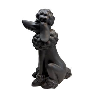 Elegant Black Poodle‎ Tall Dog Figurine